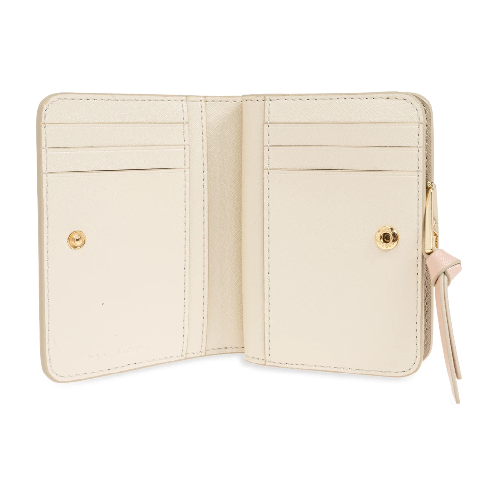 Marc Jacobs Leren portemonnee 'Snapshot' Beige Dames