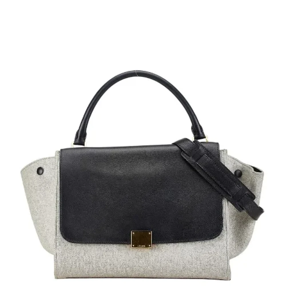 Celine Vintage Pre-owned Canvas celine-bags Gray Dames