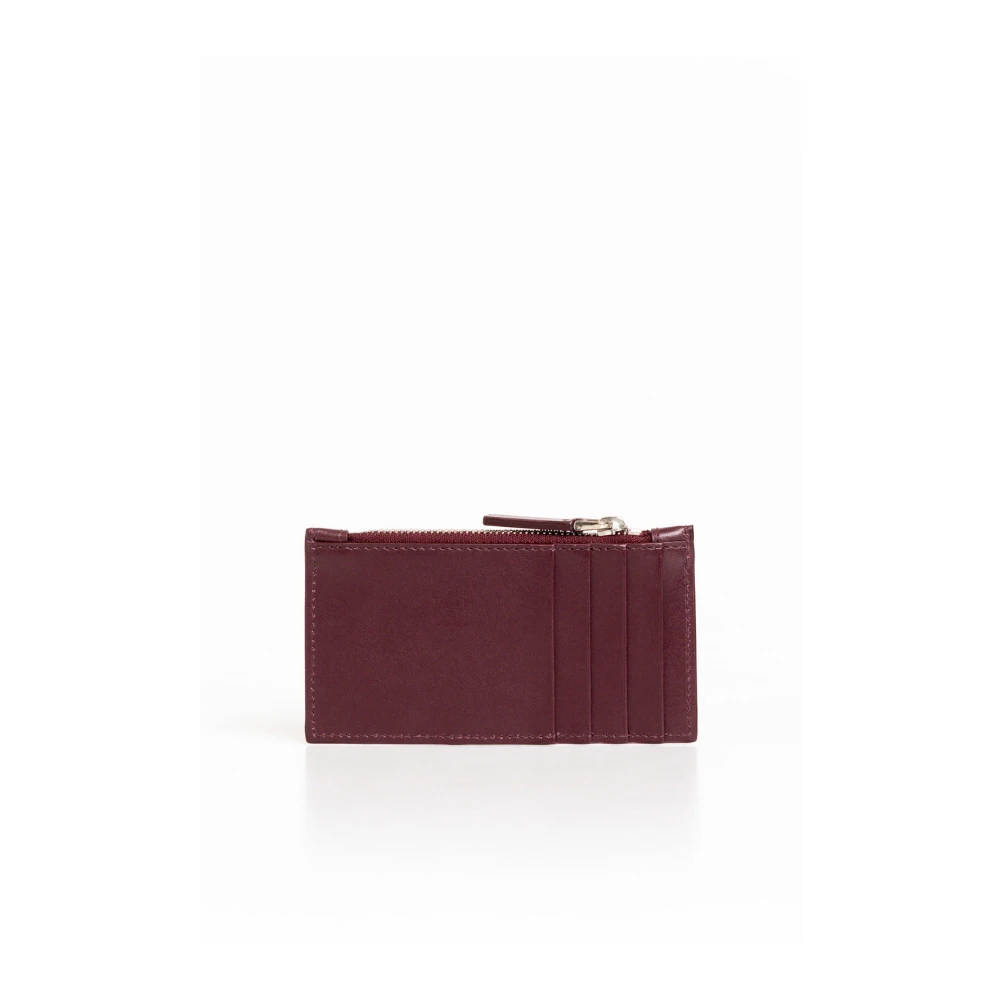 Trussardi Mode Leren Kaarthouder met Ritsvak Brown Heren
