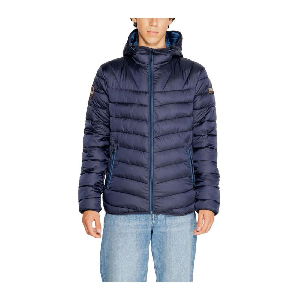 Napapijri Blue Nylon Jacket Fall/Winter Collection - Male - Winter Jackets - 2XL - Jackets