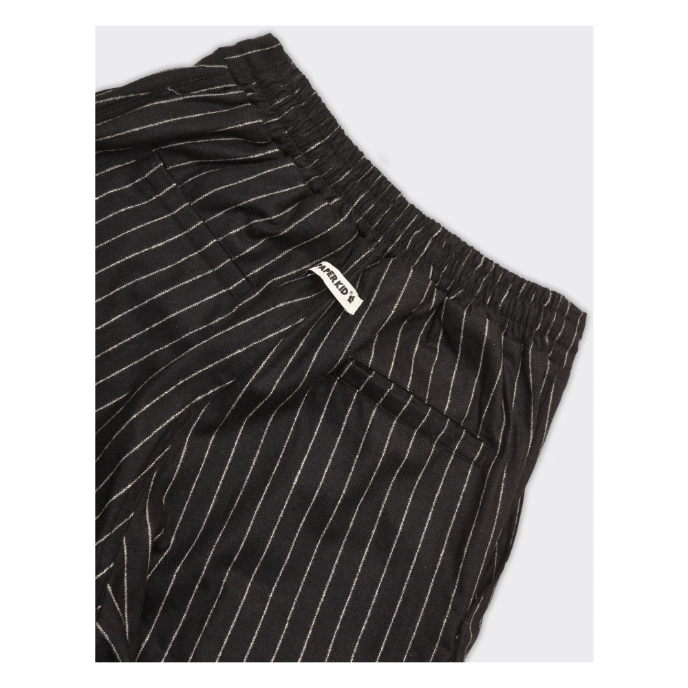 A Paper Kid Cargo Flanel Zwarte Broek Black Heren