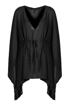 Loose Fit V-Neck Poncho