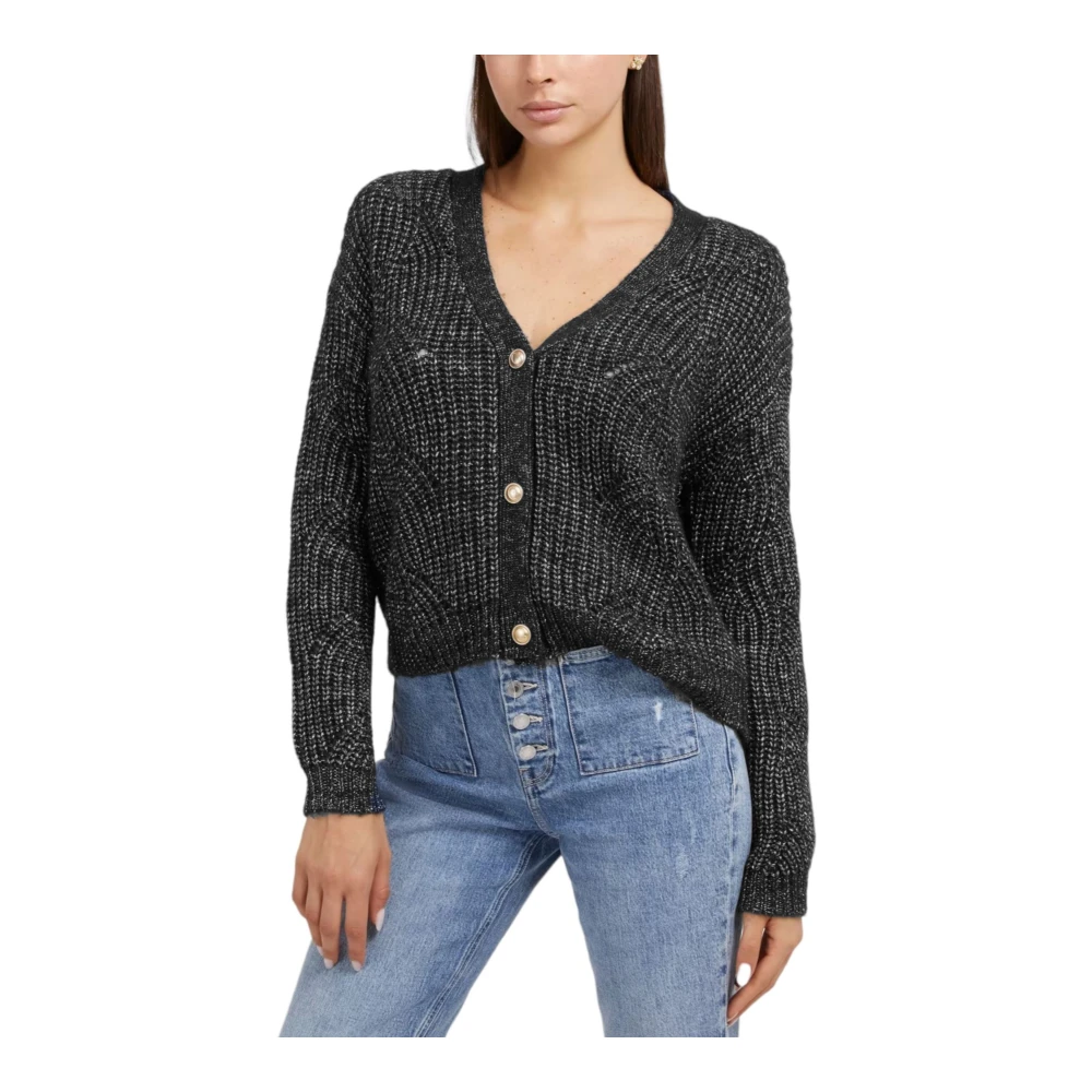 Guess Stijlvolle Cardigan voor Vrouwen Black Dames