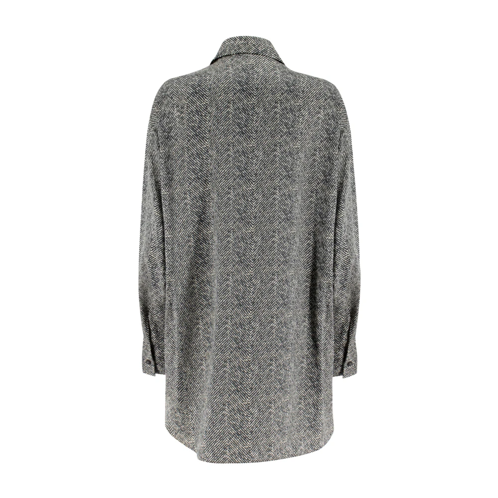 Ermanno Scervino Luxe Zijden Zigzag Patroon Overhemd Multicolor Dames