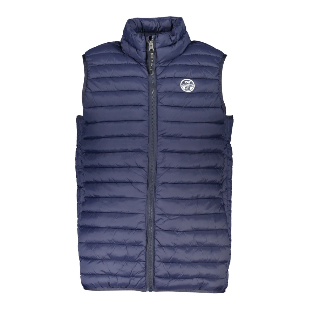 North Sails Blauw Mouwloos Jack met Zakken en Logo Blue Heren