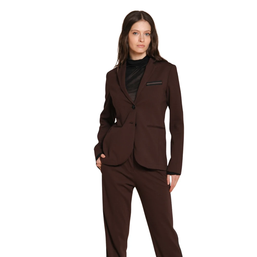 Mason's Vrouw Bruin Jassen Dames, Xs, Donkerbruine Helena Damesblazer