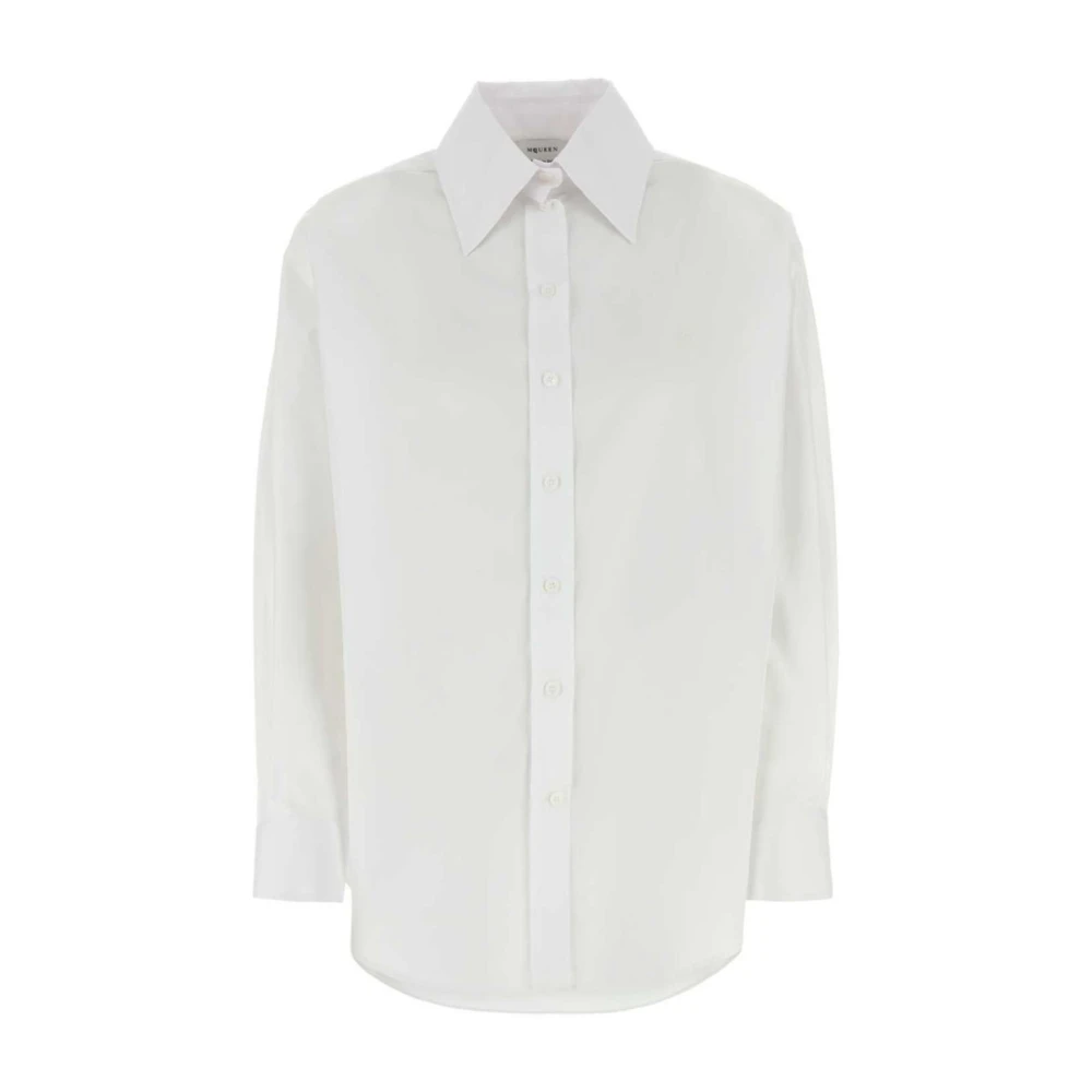 Alexander Mcqueen Women's White Shirts, L, Elegant Shirt Fashion