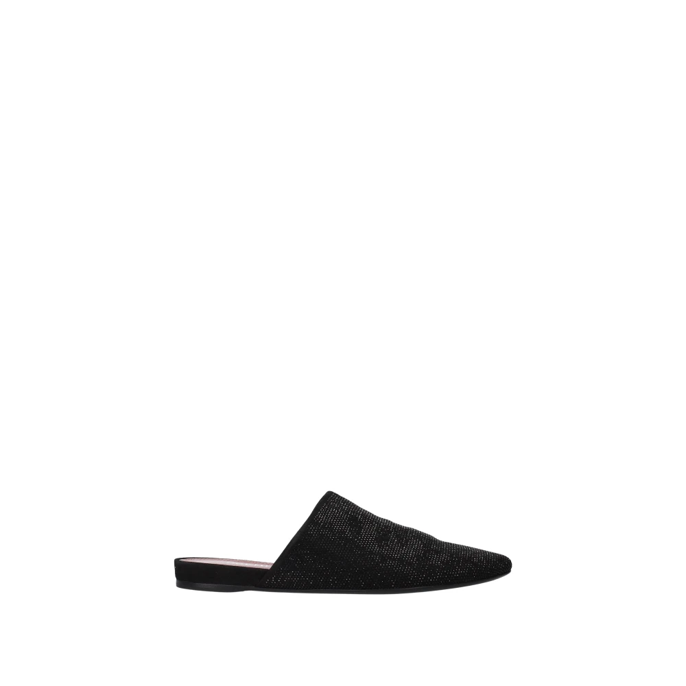 Premiata Women's Black Mules, 6 Uk, Sabot With Rhinestones And Internal Wedge