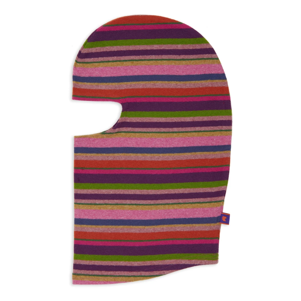 Gallo Unisex paarse fleece bivakmuts met veelkleurige strepen Multicolor Unisex