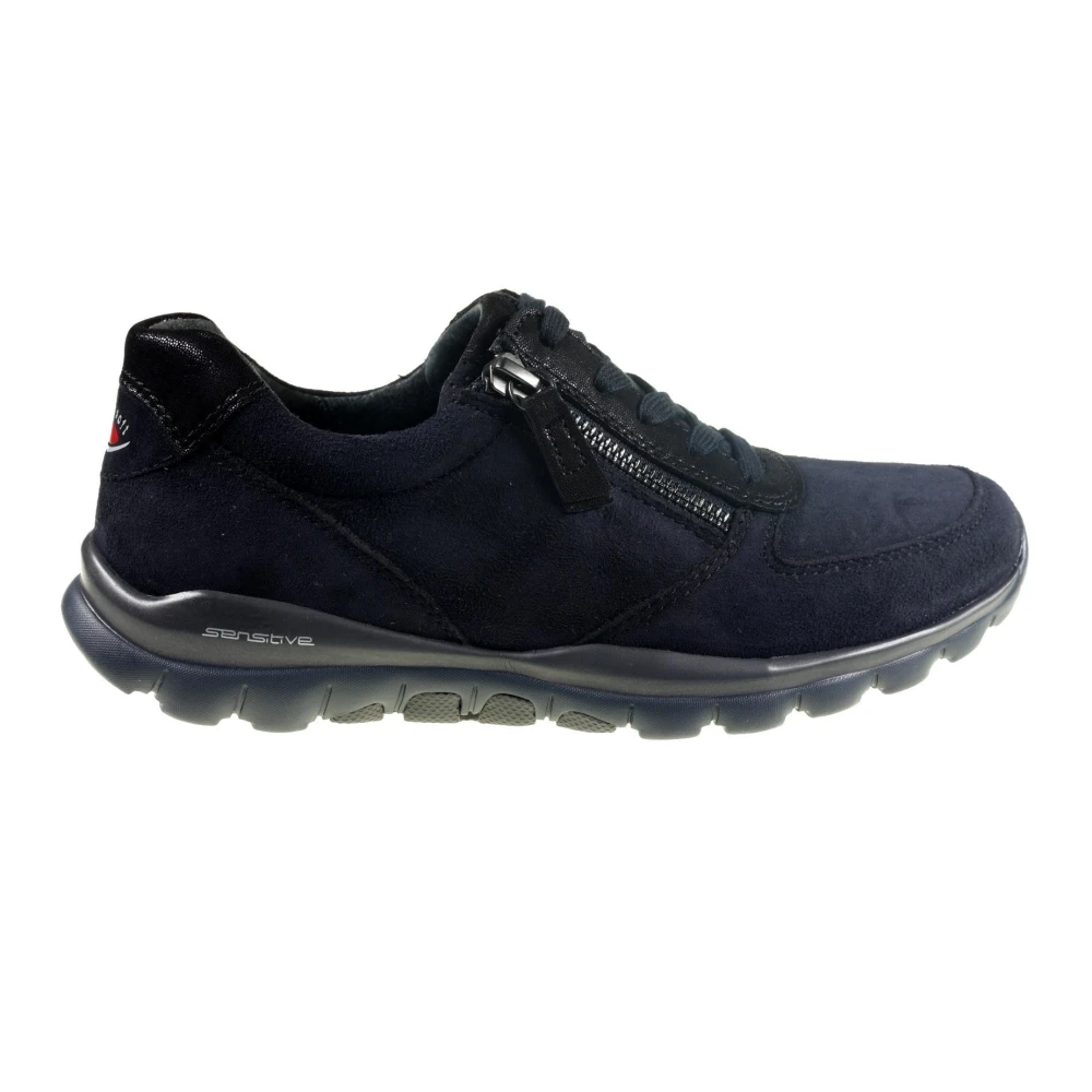 Gabor Flexibele Walking Sneaker Nubuck Dames Schoenen Blauw