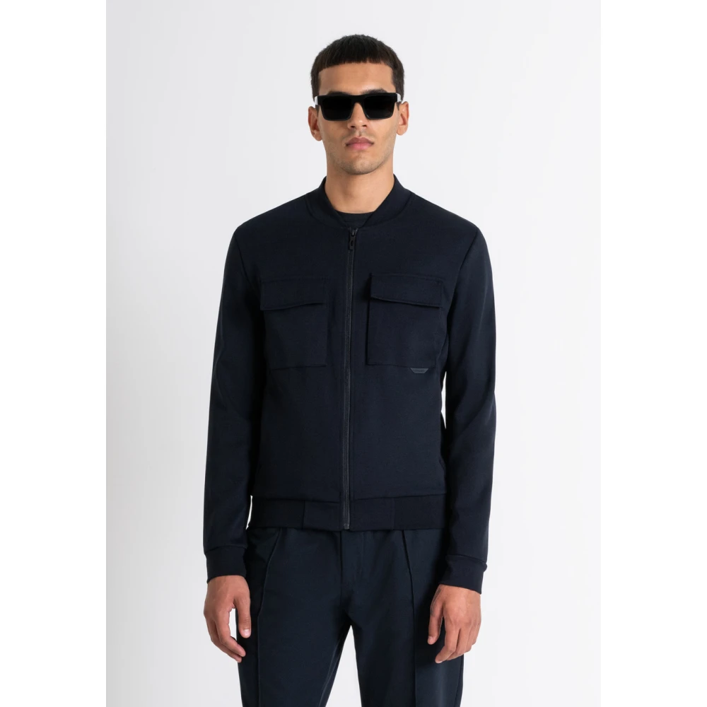 Antony Morato Blauw Katoenmix Sweatshirt Slim Fit Blue Heren