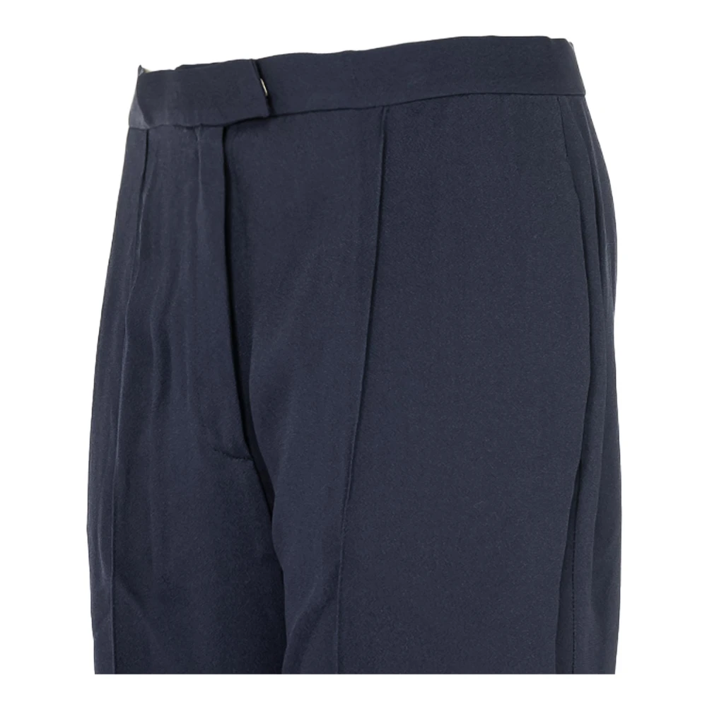 Manila Grace Elegante Palazzo Broek Blauw Nacht Blue Dames