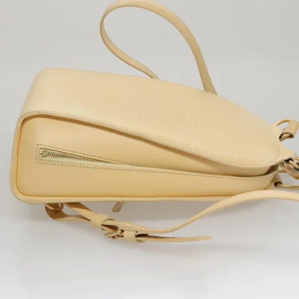 Louis Vuitton Vintage Pre-owned Leather backpacks Beige Dames
