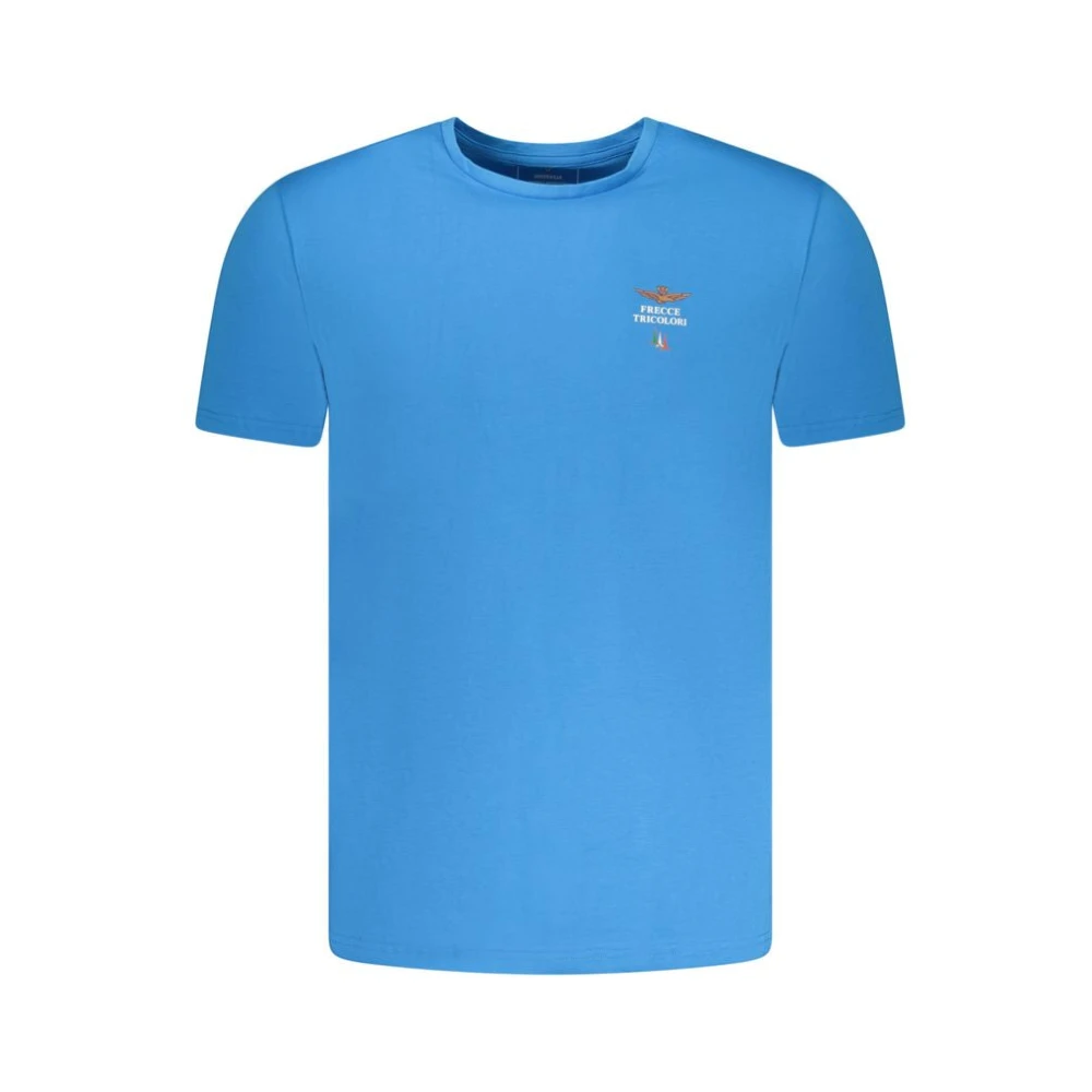 Aeronautica Militare Blå Azzurro Cotton Shirt