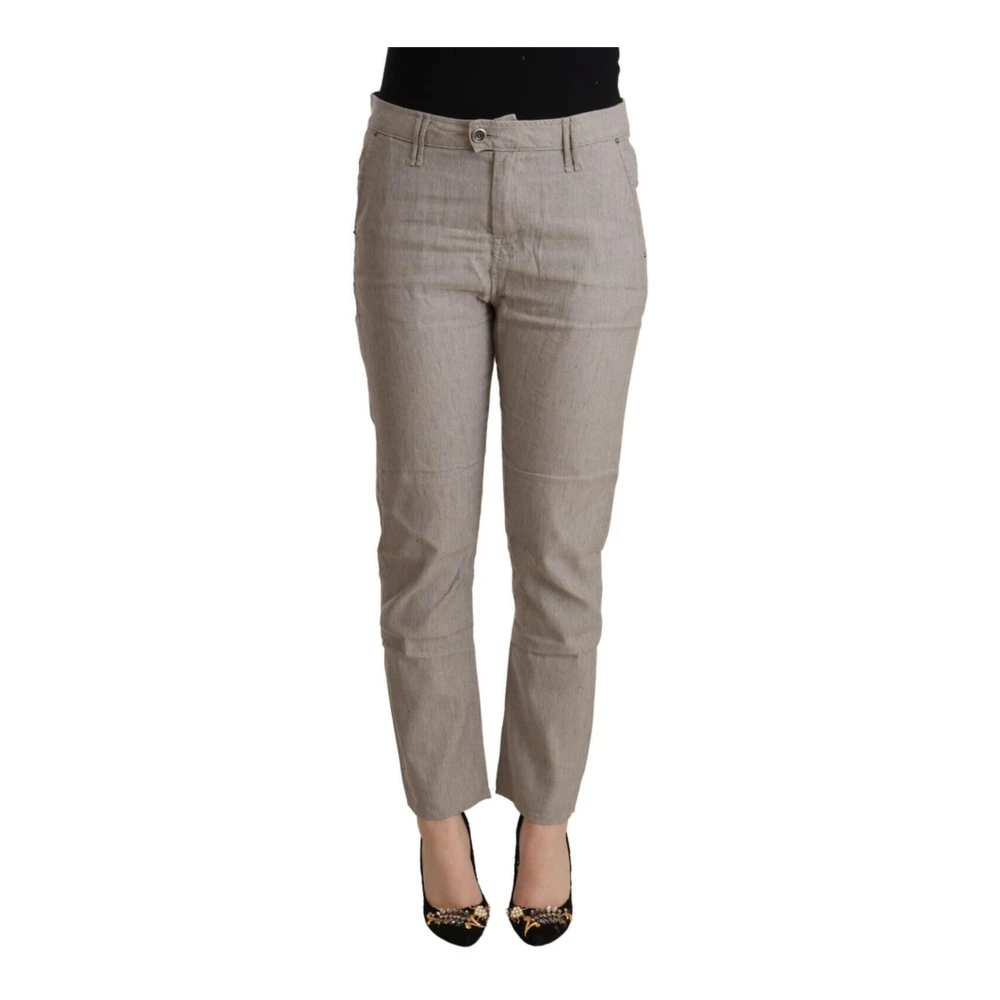 Cycle Linnen Tapered Broek Gray Dames