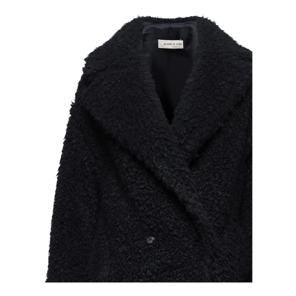 Blanca Vita Korte Teddy Jassen Black Dames