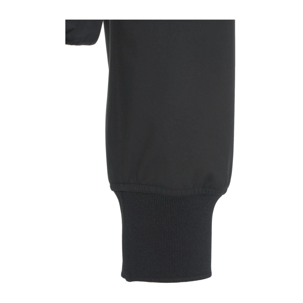 Blauer Zwarte Bomberjack met Batik Print Black Heren