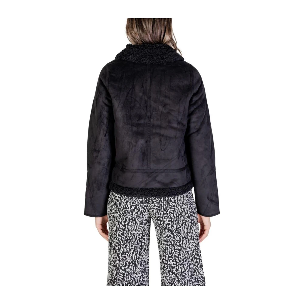 Street One Zwarte Polyester Dames Herfst Winter Jas Black Dames