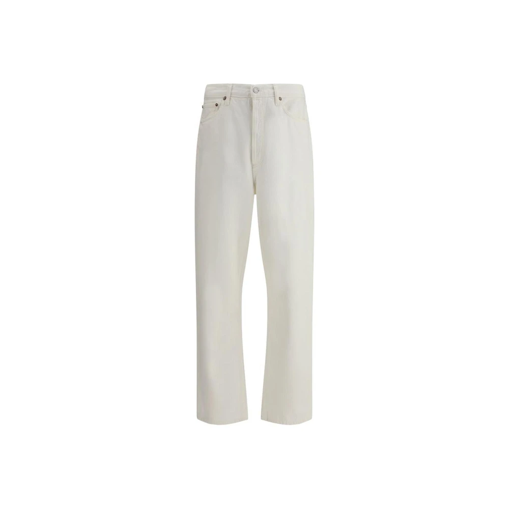 Agolde Casual Loose Fit Jeans met Vijf Zakken White Heren