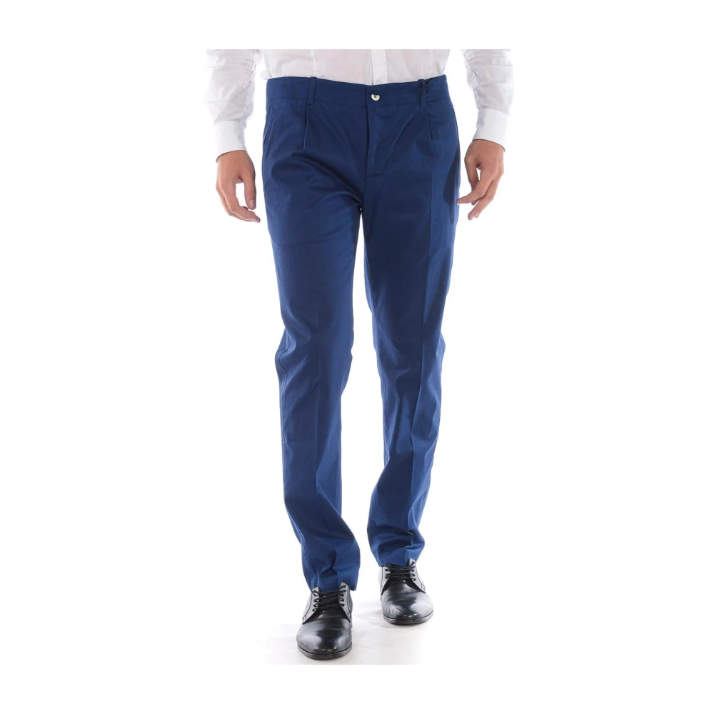 Daniele Alessandrini Blue Suit Trousers, Male, L, Stylish Model