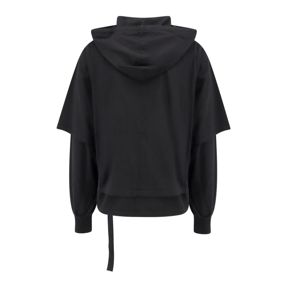 Rick Owens Iconische Logo Katoenen Sweatshirt Hoodie Black Heren