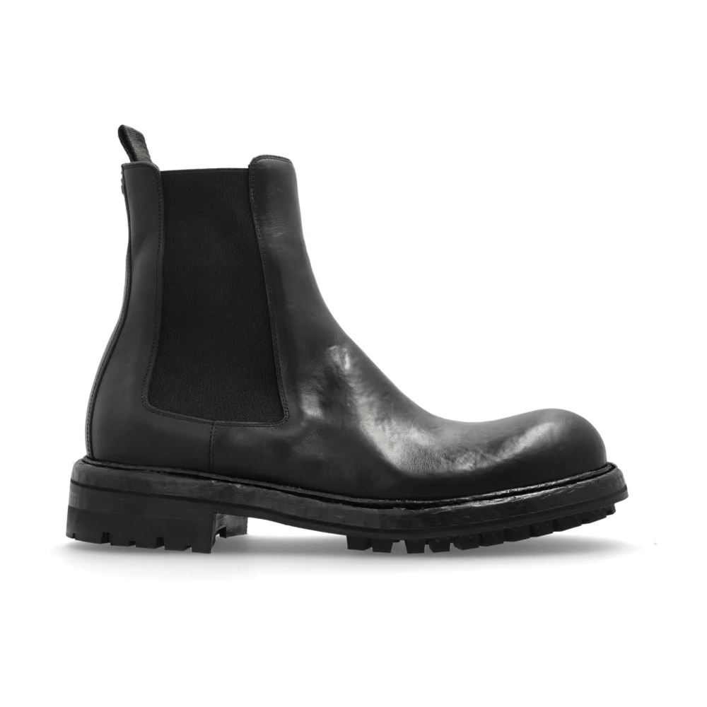 Dolce & Gabbana Men's Black Chelsea Boots, 11 Uk, Leather Ankle Boots