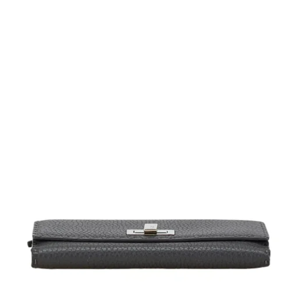 Fendi Vintage Pre-owned Leather wallets Gray Dames
