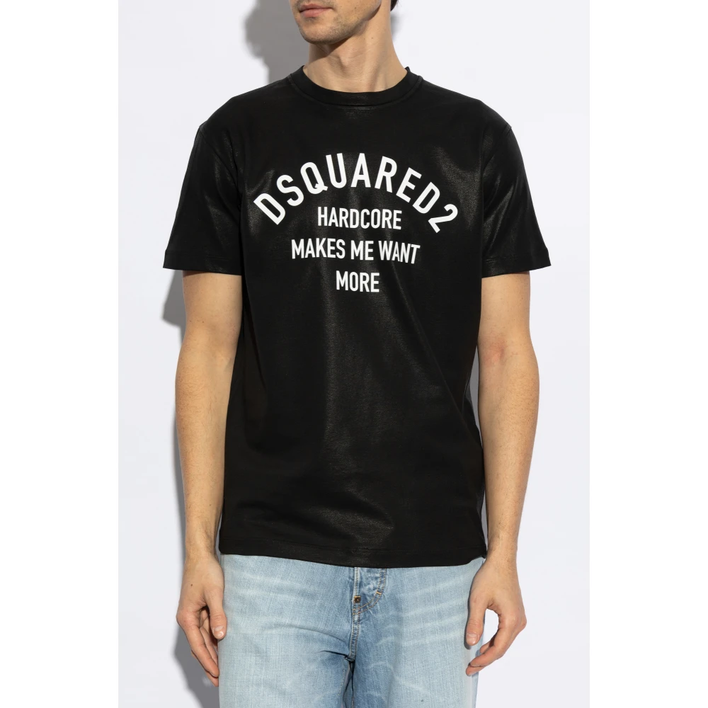 Dsquared2 T-shirt met print Black Heren