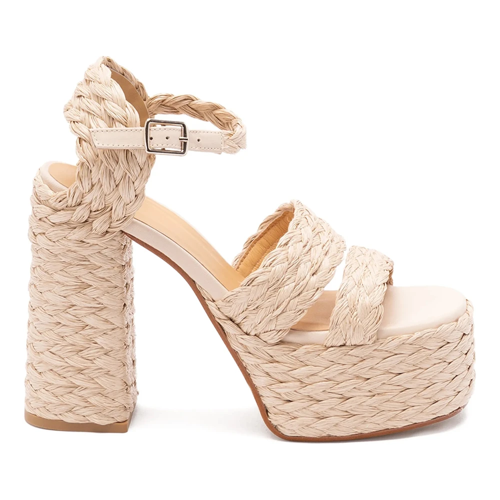 Castañer Women's White High Heel Sandals, 4 Uk, Castaner Sandals