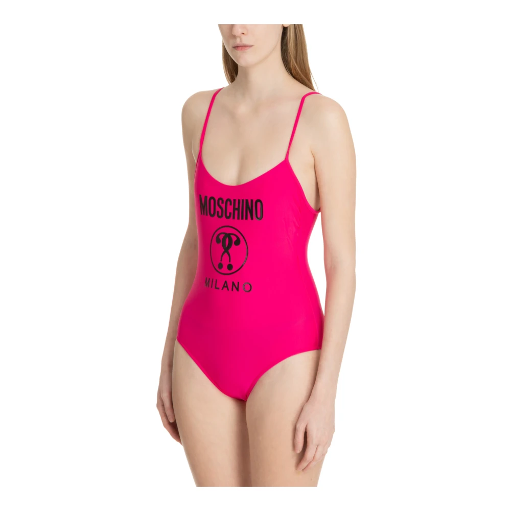 Moschino Double Question Mark Swim Swimsuit Pink Dames