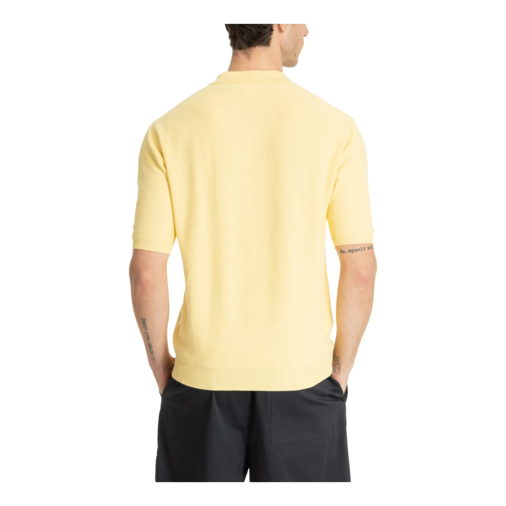 Gcds Effen Logo Polo Shirt Yellow Heren