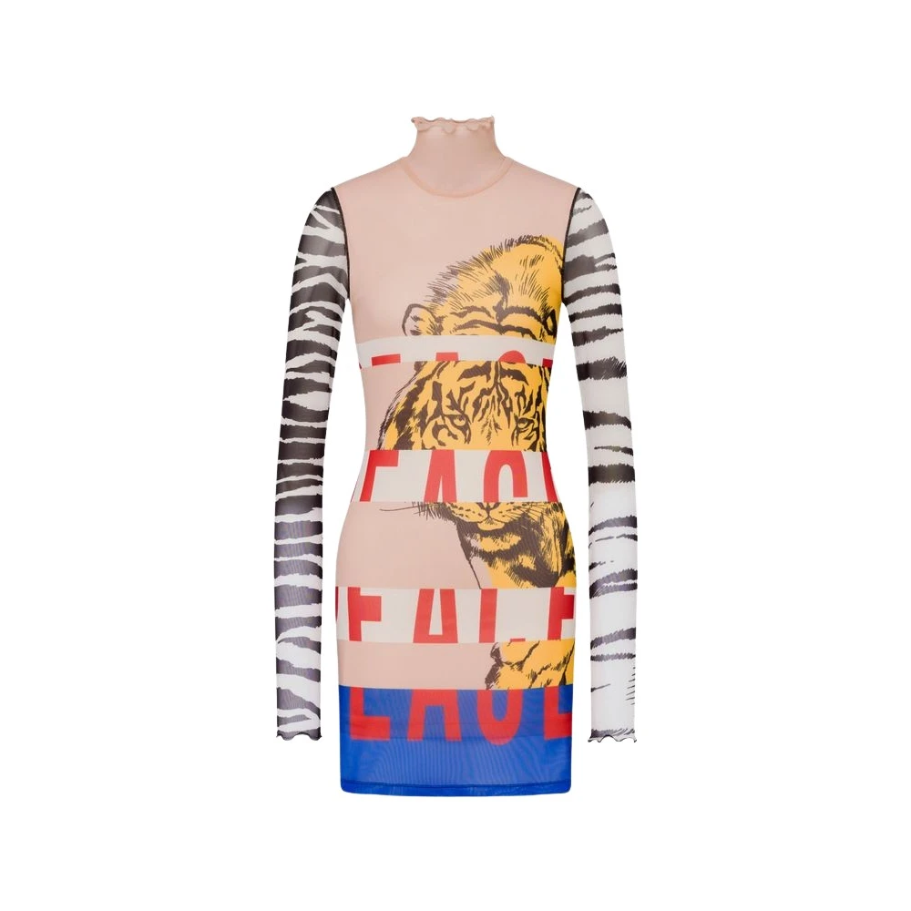 Moschino Women's Multicolor Printed Tulle Dress - Short Dresses - M - Dresses