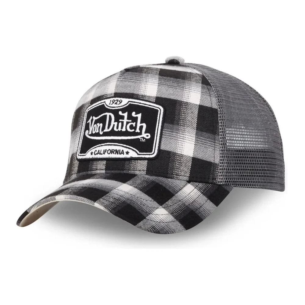 Von Dutch Zwarte geruite truckerpet Multicolor Heren