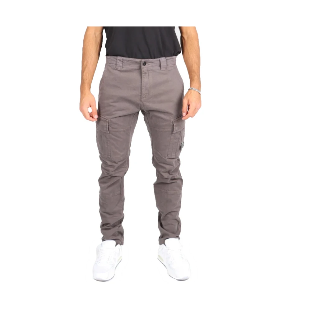C.p. Company Men's Gray Cargo Trousers - Slim-Fit Trousers - S - Trousers