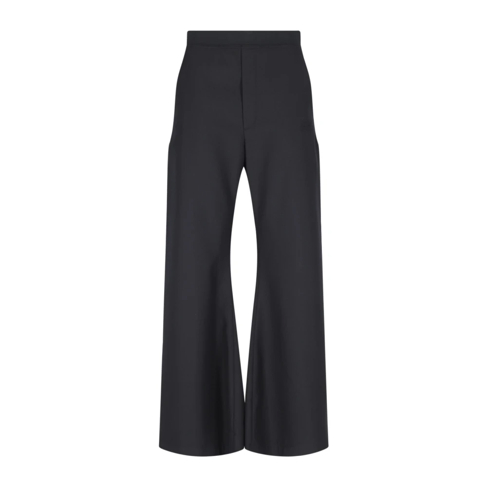 MM6 Maison Margiela Wijde zwarte broek Black Dames