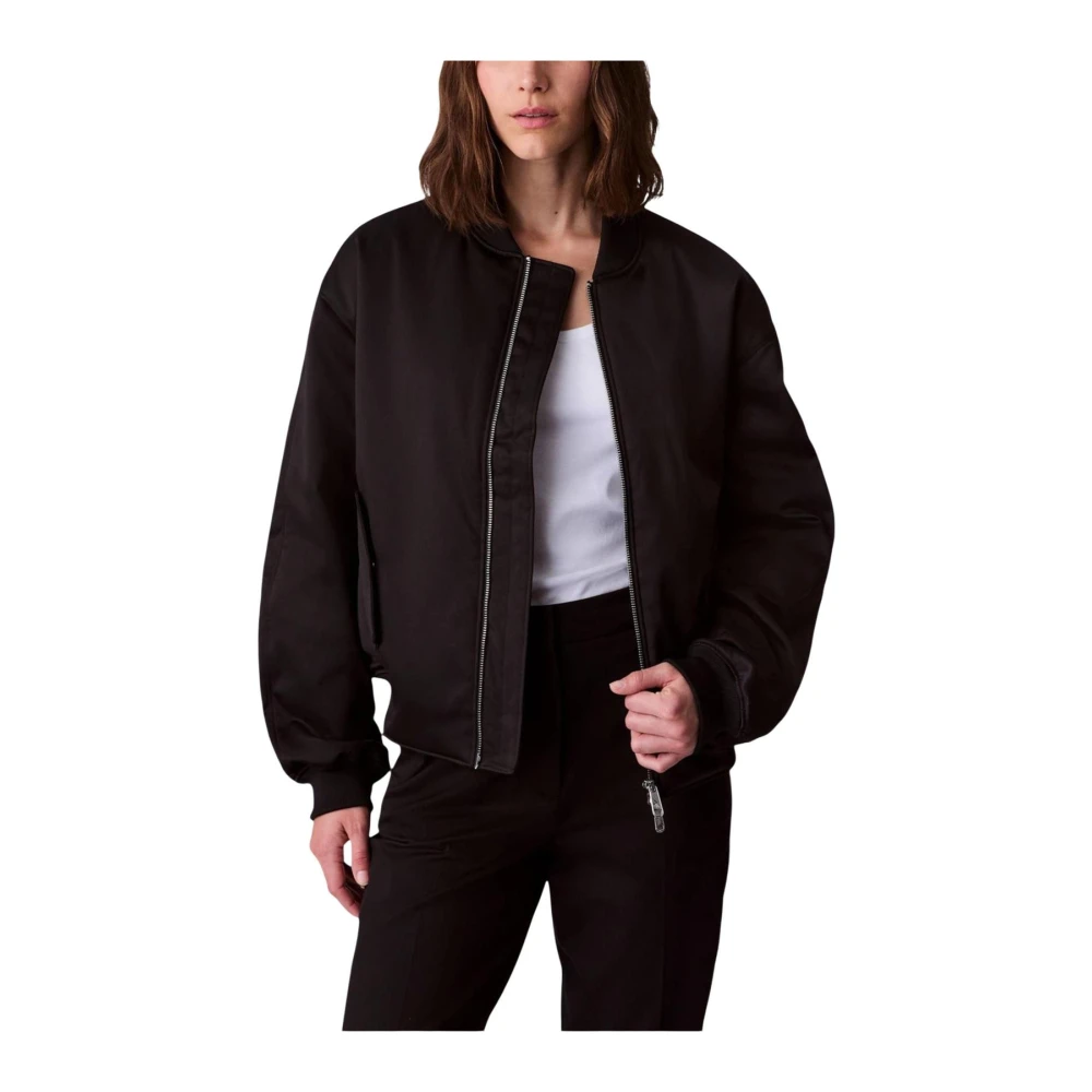 Calvin Klein Jeans Black Recycled Polyester Bomber - IT38|XS - Image 3