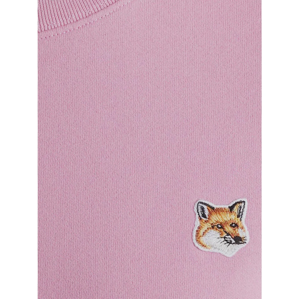 Maison Kitsuné Vos Katoenen Sweatshirt Pink Dames