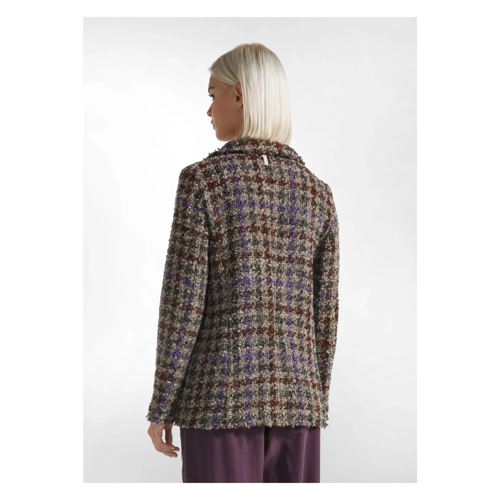 Deha Bruin Geruite Blazer Brown Dames