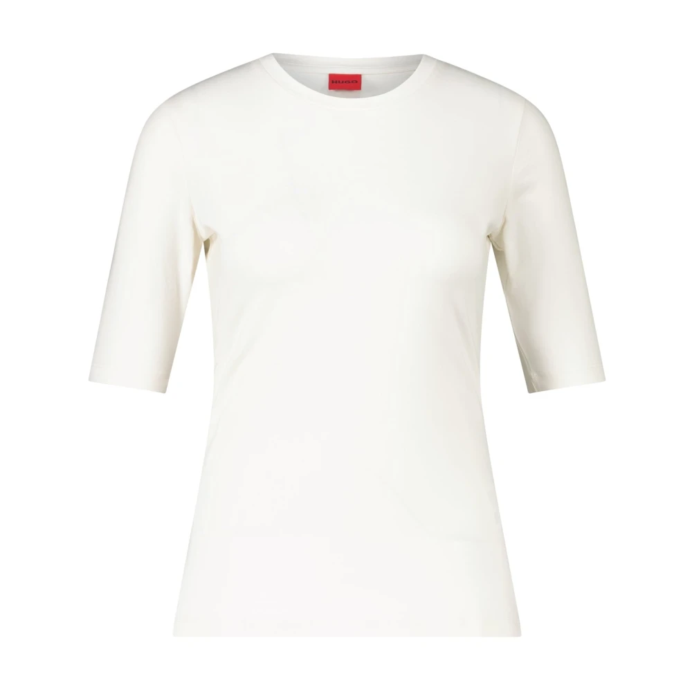 Hugo Boss Mjuk Bomull T-shirt för Vardagsbruk White, Dam