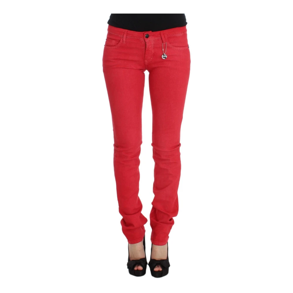 Costume National Super Slim Fit Rode Jeans Red Dames