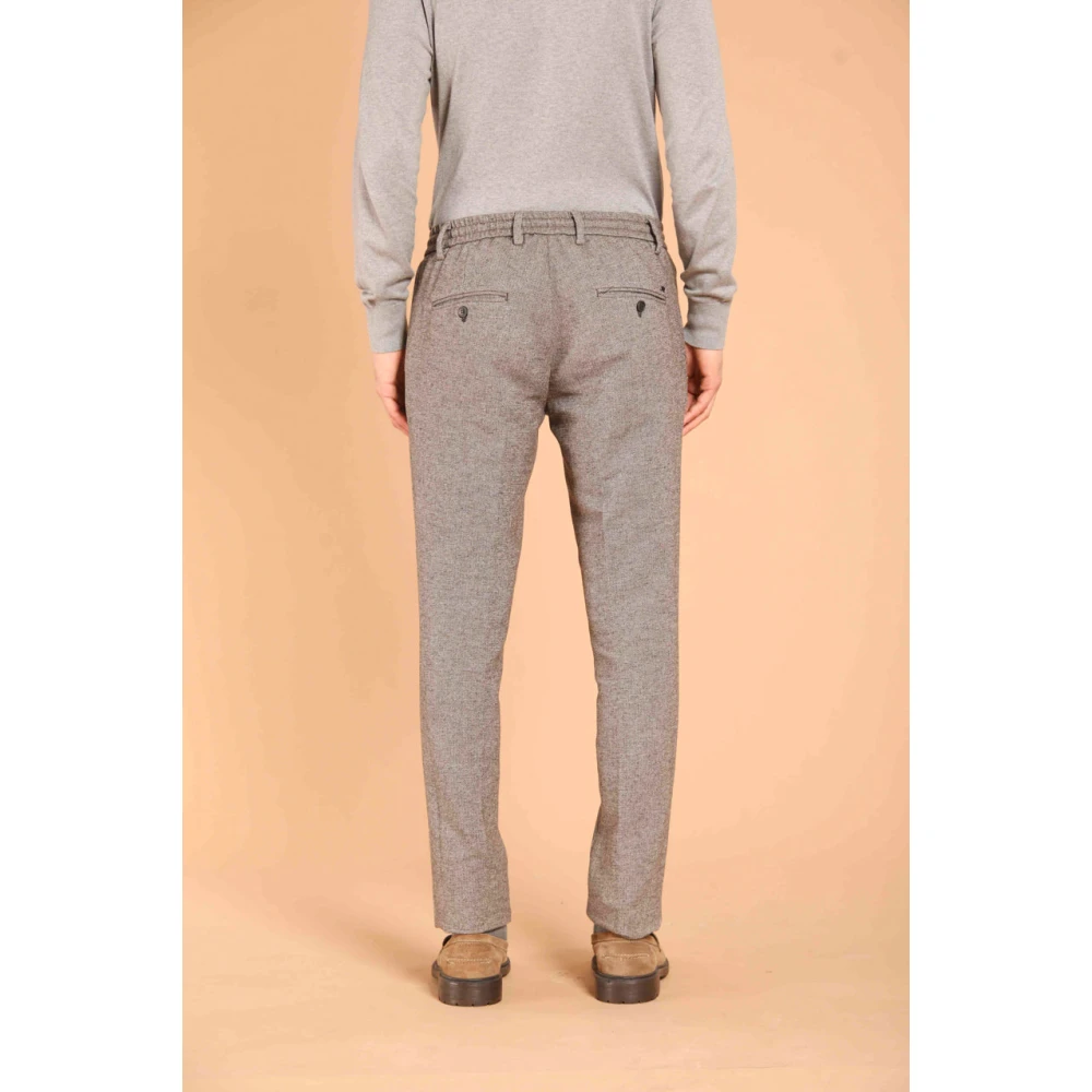 Mason's Slim Fit Wol-Effekt Chino Broek Brown Heren