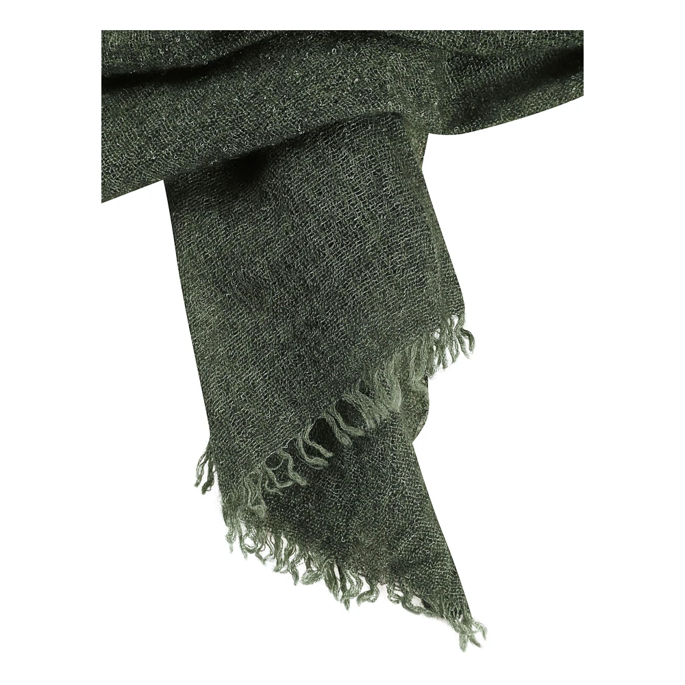 Faliero Sarti Luxe Zijde Kasjmier Wol Sjaal Green Dames