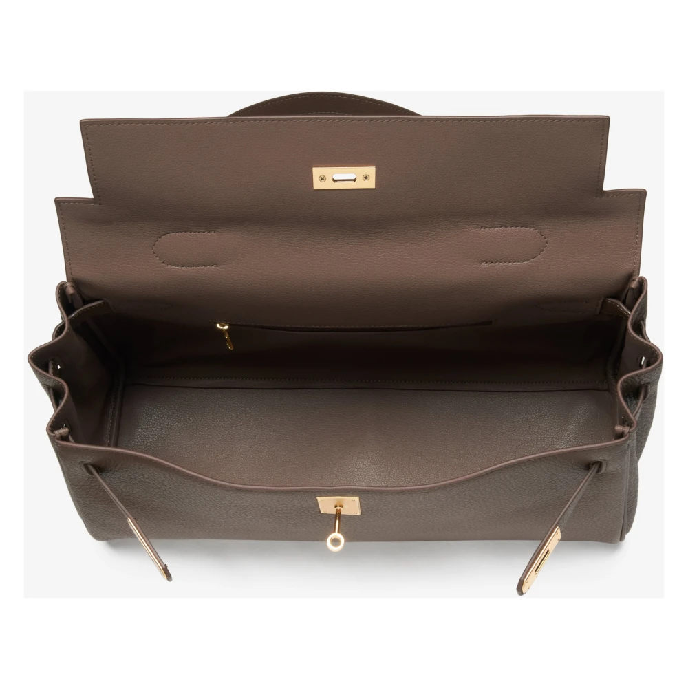 Estro Bruine schoudertas voor vrouwen met goudkleurige hardware Brown Dames