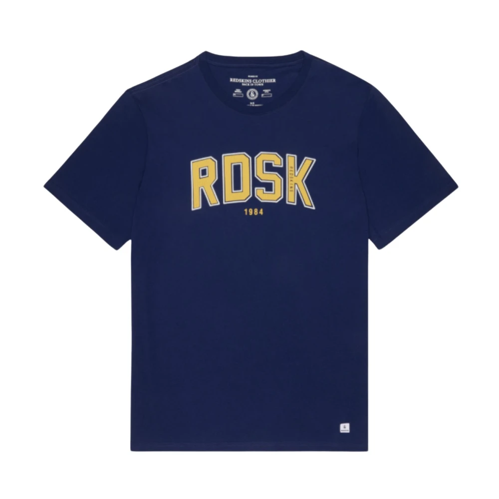 Redskins Bedrukt Logo T-shirt Blauw Blue Heren