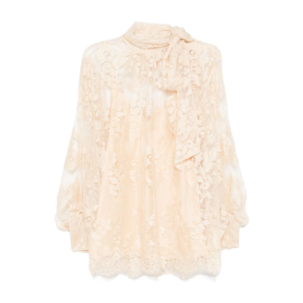 Zimmermann Beige Illustratie Katoenen Shirt Beige Dames