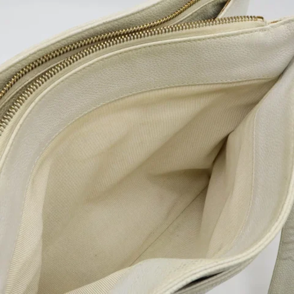 Chanel Vintage Pre-owned Leather totes White Dames