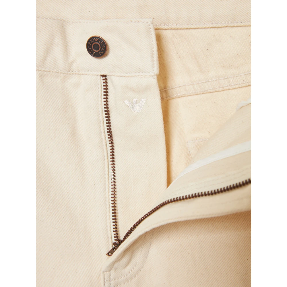 Emporio Armani Katoenen broek met 5 zakken Beige Heren
