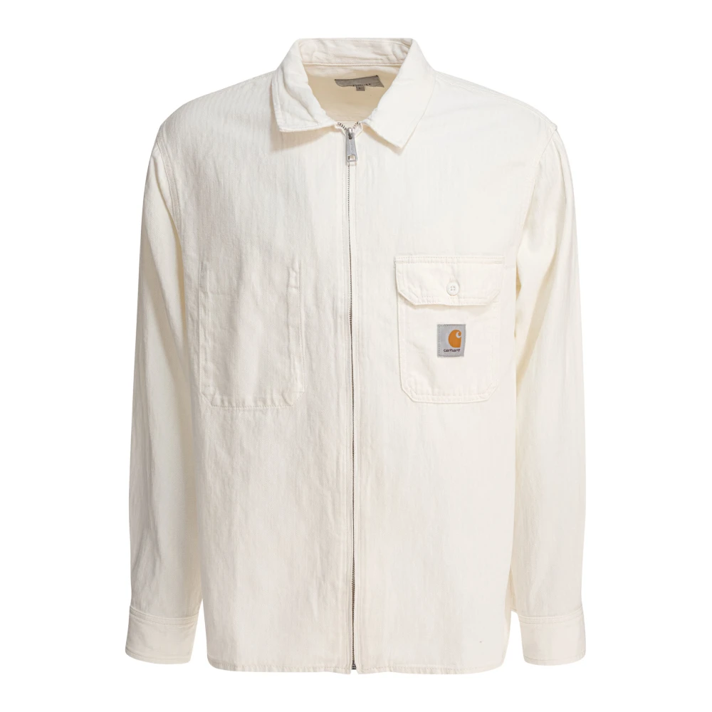 Carhartt Wip Men's White Rainer Overshirt - Light Jackets - M - Jackets