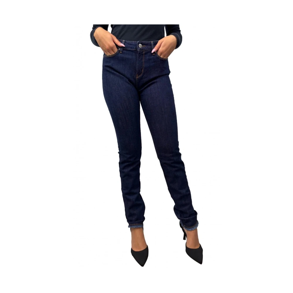 Love Moschino Klassieke Jeans in Katoen Elastaan Mix Blue Dames