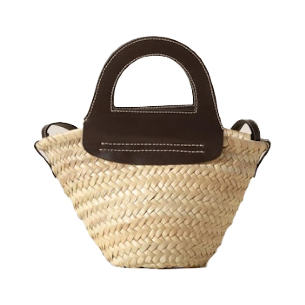 Hereu Mini Bast Winkelmand Beige Dames